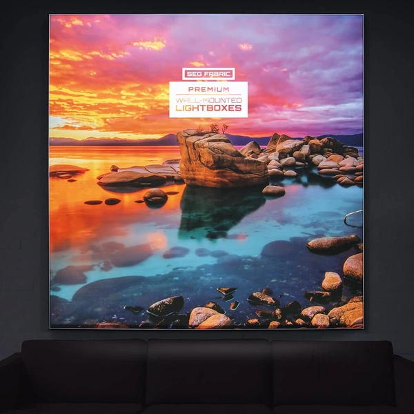 Premium SEG Wall Mounted Lightbox -  Lights On